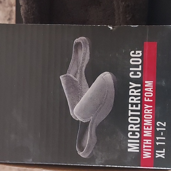 NEW- Totes Microterry Clog Slipper. Size-XL (11-12) Charcoal color. - Picture 3 of 6